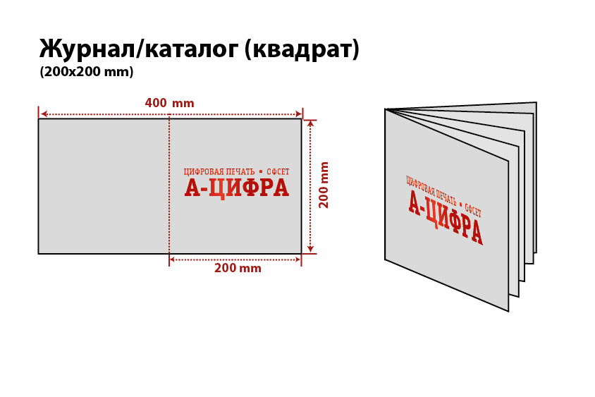 печать квадратных каталогов журналов